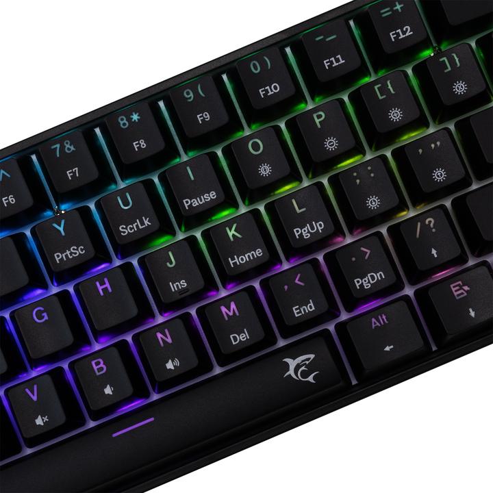 Actual product image White Shark GK-004121 Shinobi-2 Blue Switch, Black US (US, Cable)