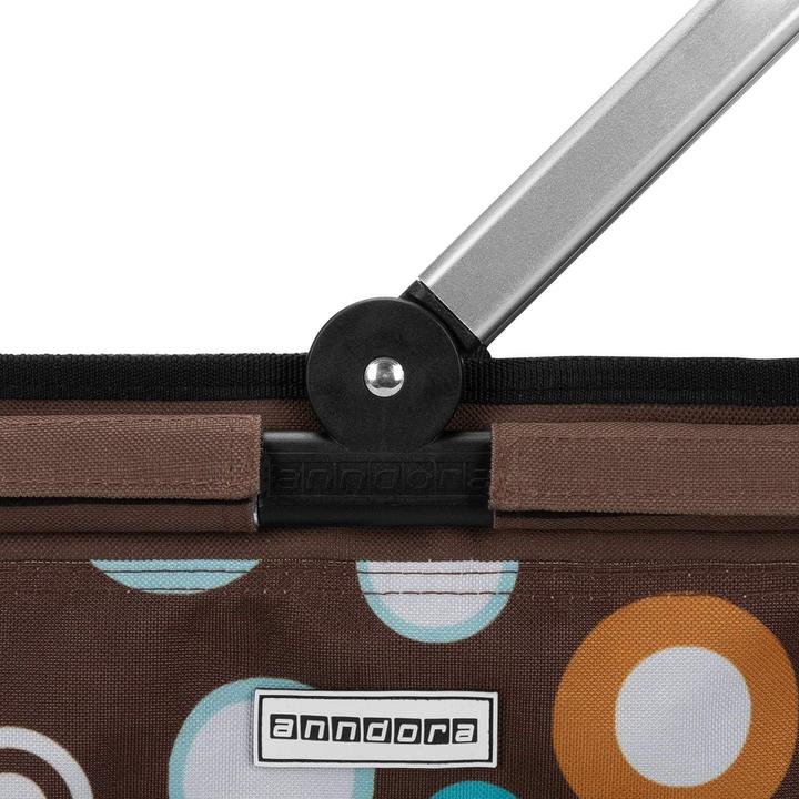 Produktbild Anndora Einkaufskorb Retro 22 Liter Braun Hellblau