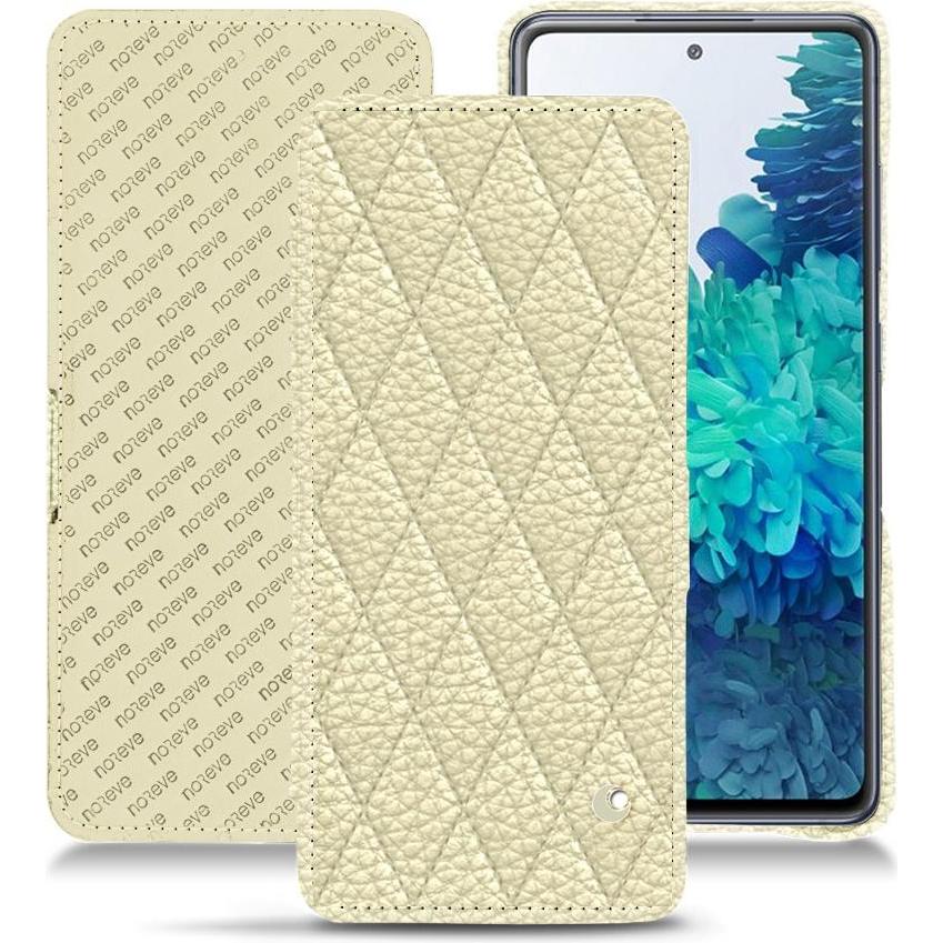 Noreve Lederschutzhülle horizontal (Samsung Galaxy S20 FE), Smartphone Hülle, Beige