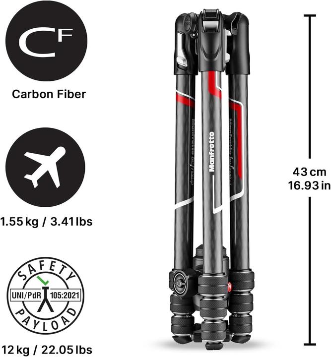 Produktbild Manfrotto Befree GT Carbon Fiber Reise-Stativ