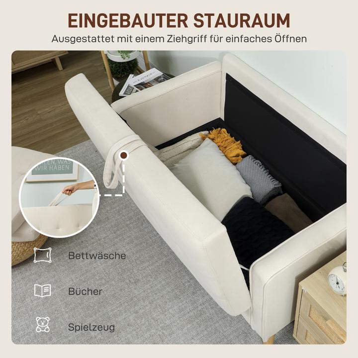 Immagine prodotto Homcom 2-Sitzer-Sofa Samt, Eukalyptusholz Cremeweiss (2 posti)