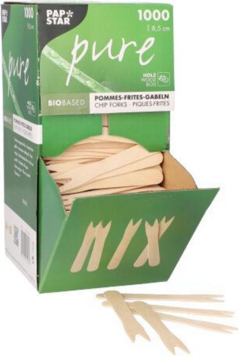 Image du produit Papstar Fourchettes à frites bois pur (1000 x)