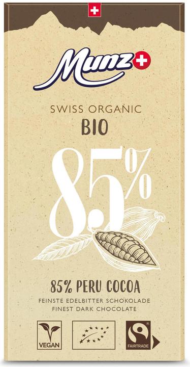 Actual product image Munz Organic 85% Peru Cocoa (100 g)