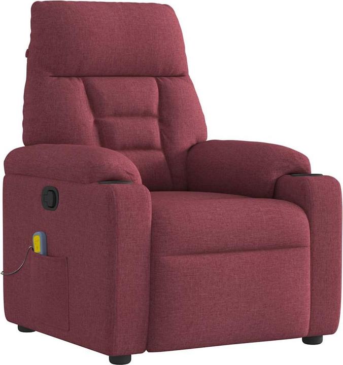 Actual product image VidaXL Massage chair wine red fabric