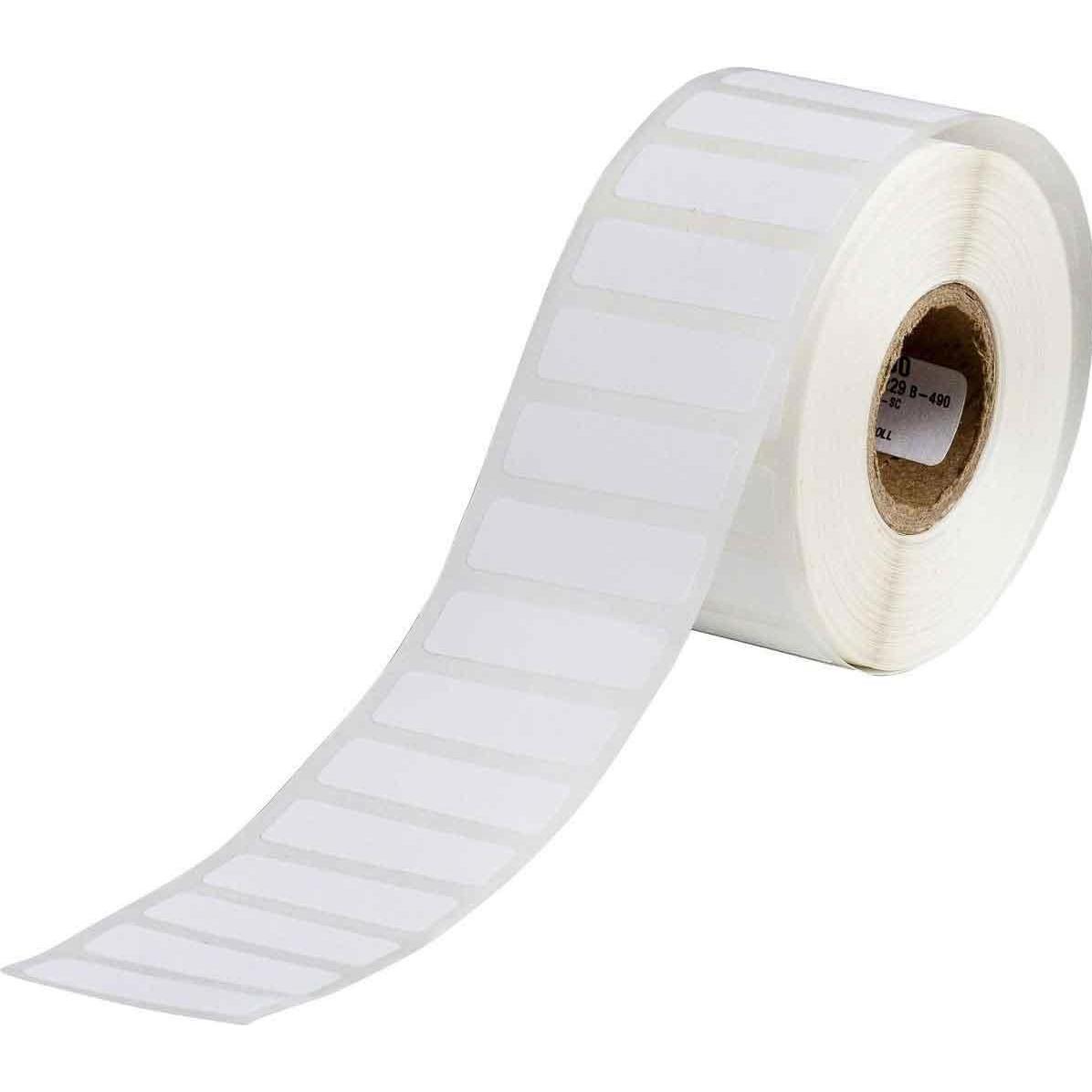 Brady, Etiketten, THT-154-490-1.5-SC, FreezerBondz, Polyester, Weiss, 31.75 x 9.53 mm, permanent, auf 25er Kern