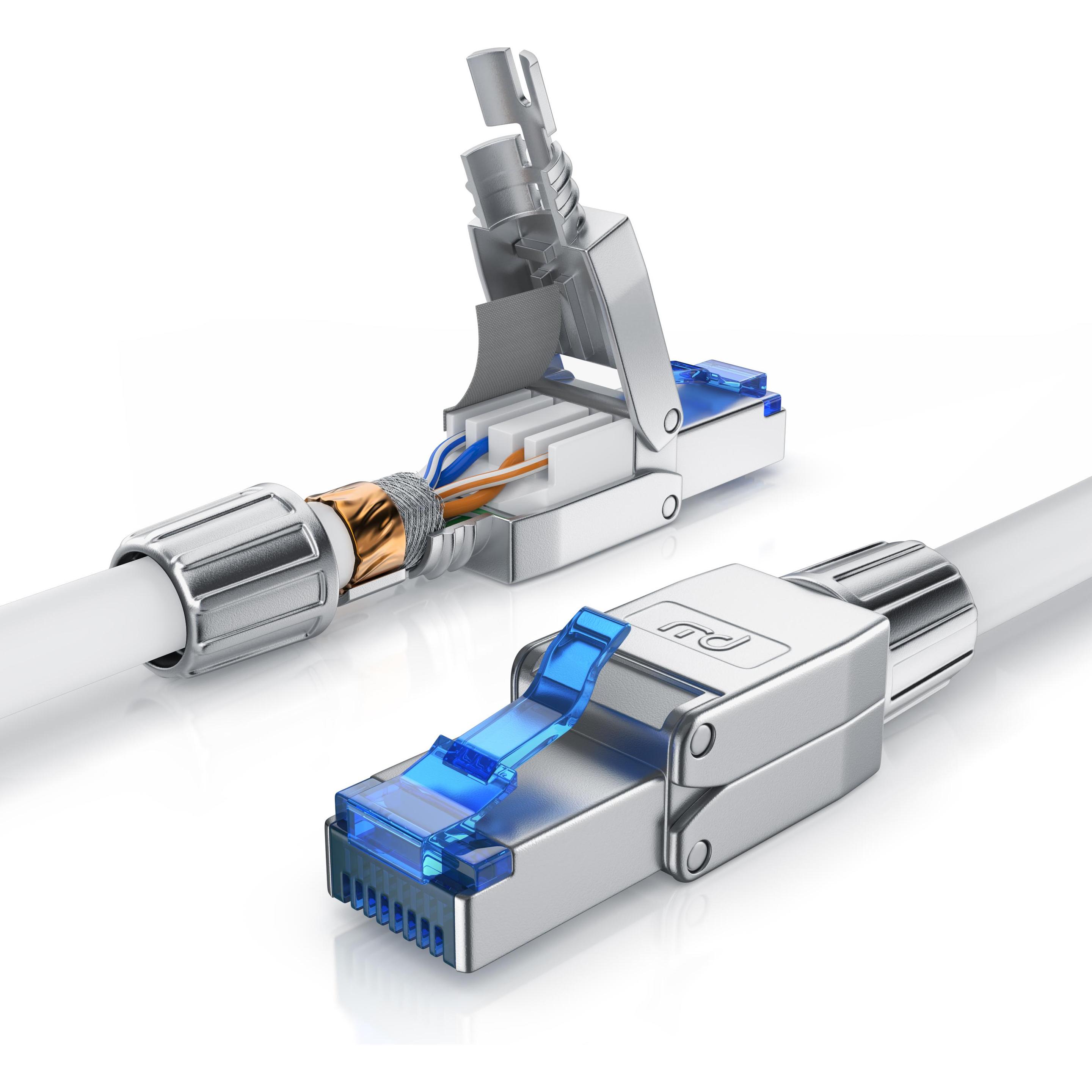 Primewire LAN Kabel CAT.8, RJ-45, Netzwerkkabel CAT 8, Gigabit Ethernet 40 Gbit/s, S/FTP Pimf Patchkabel (S/FTP, CAT8.1,...