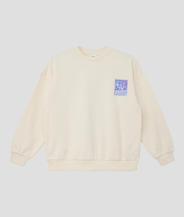 Produktbild s.Oliver Sweatshirt Oversize-Sweatshirt mit Frontprint und Rückenprint (134, 140)