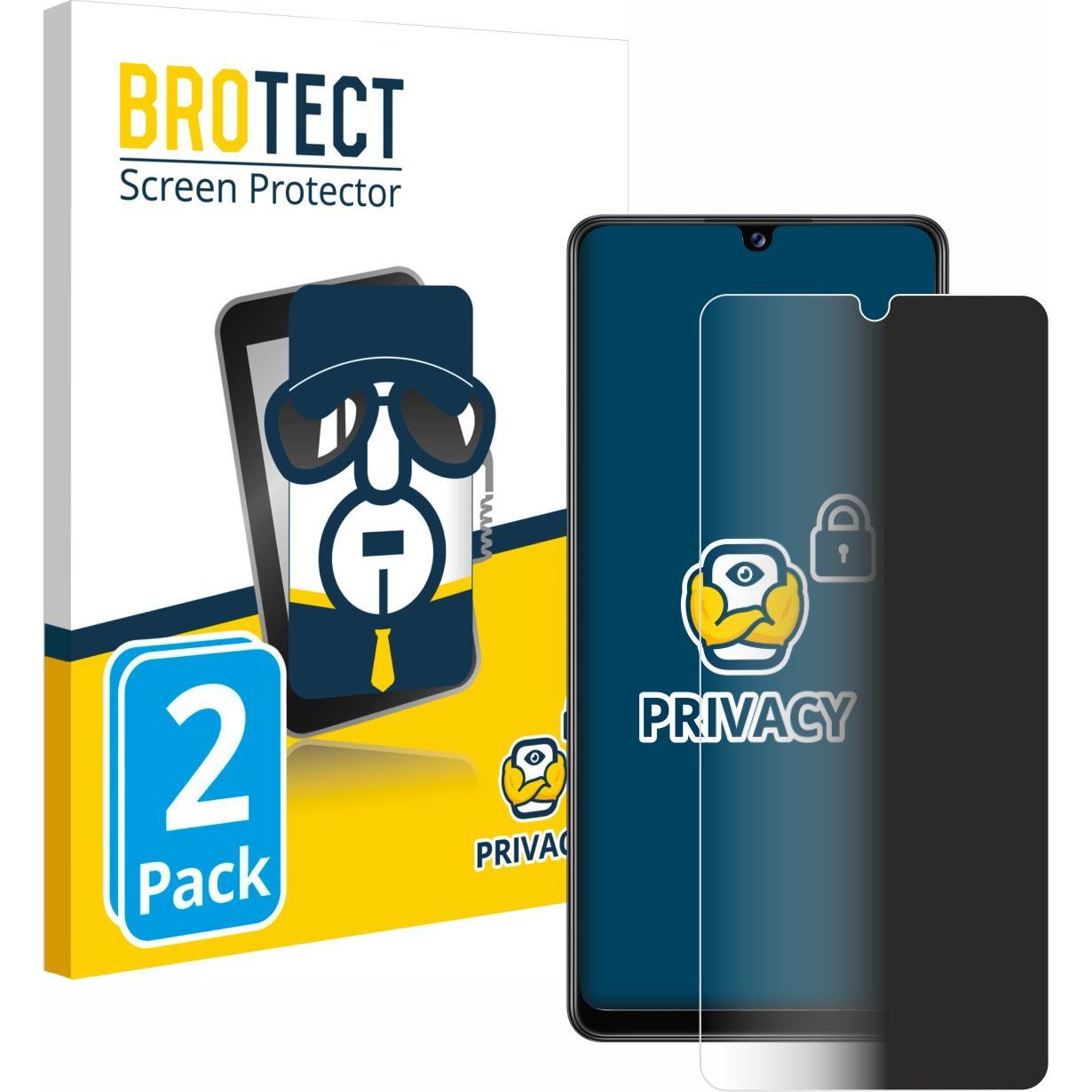 BROTECT Sichtschutzfolie Anti-Spy Privacy Folie Blaulicht-Schutz (2 Stück, Samsung Galaxy A42 5G), Smartphone Schutzfoli...