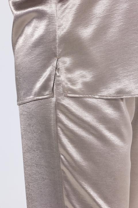 Produktbild Ulla Popken Satinbluse, Metallic-Effekt, Rundhals, Halbarm (54)