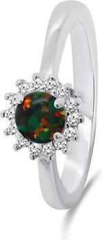 Immagine prodotto Brilio Argento - Bellissimo anello in argento con opale e zirconi RI056WBC - Circuito: 54 mm (54)