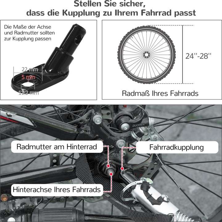 Immagine prodotto PawHut Carrello e rimorchio per cani 2 in 1 con pompa d'aria e bandiera rossa