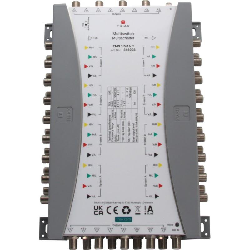 Triax, Zubehör Elektroinstallation, Kaskadenmultischalter TMS 17x16 C