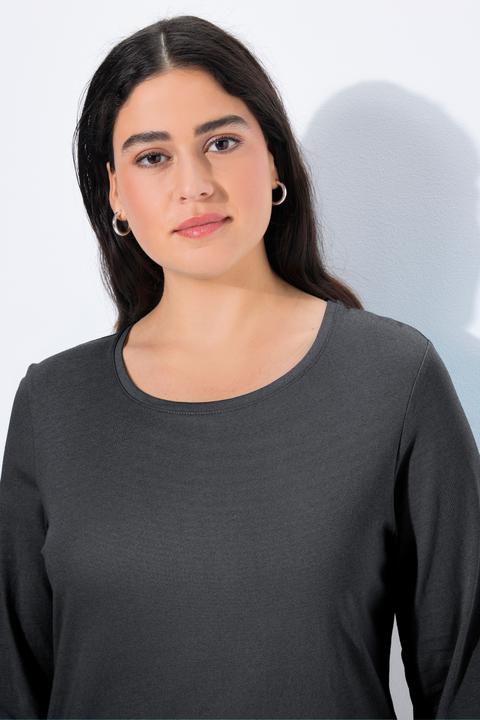 Produktbild Ulla Popken Shirt, Slim, Rundhalsausschnitt, Langarm (50, 52)