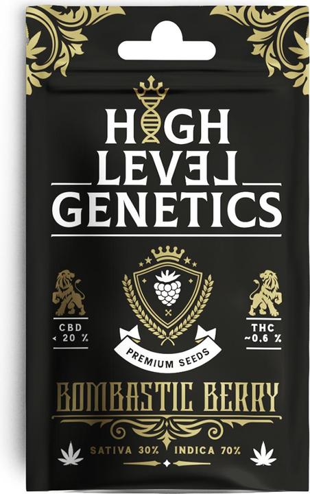Image du produit High Level Genetics Graines Bombastic Berry 3pcs (2.43 g, Intérieur)