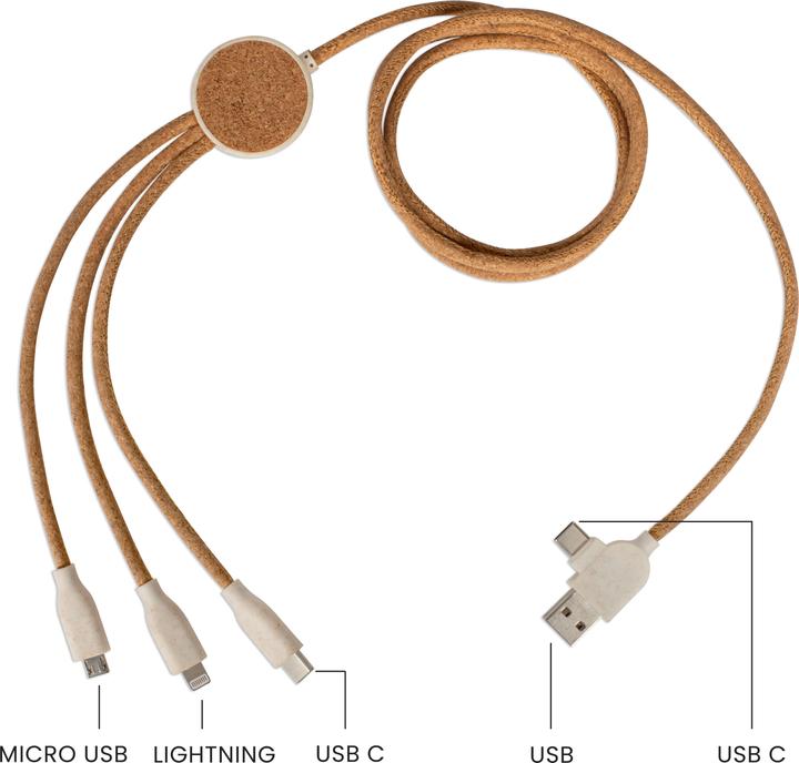 Livoo Ladekabel mit mehreren Endstücken (1.20 m, 10 W)