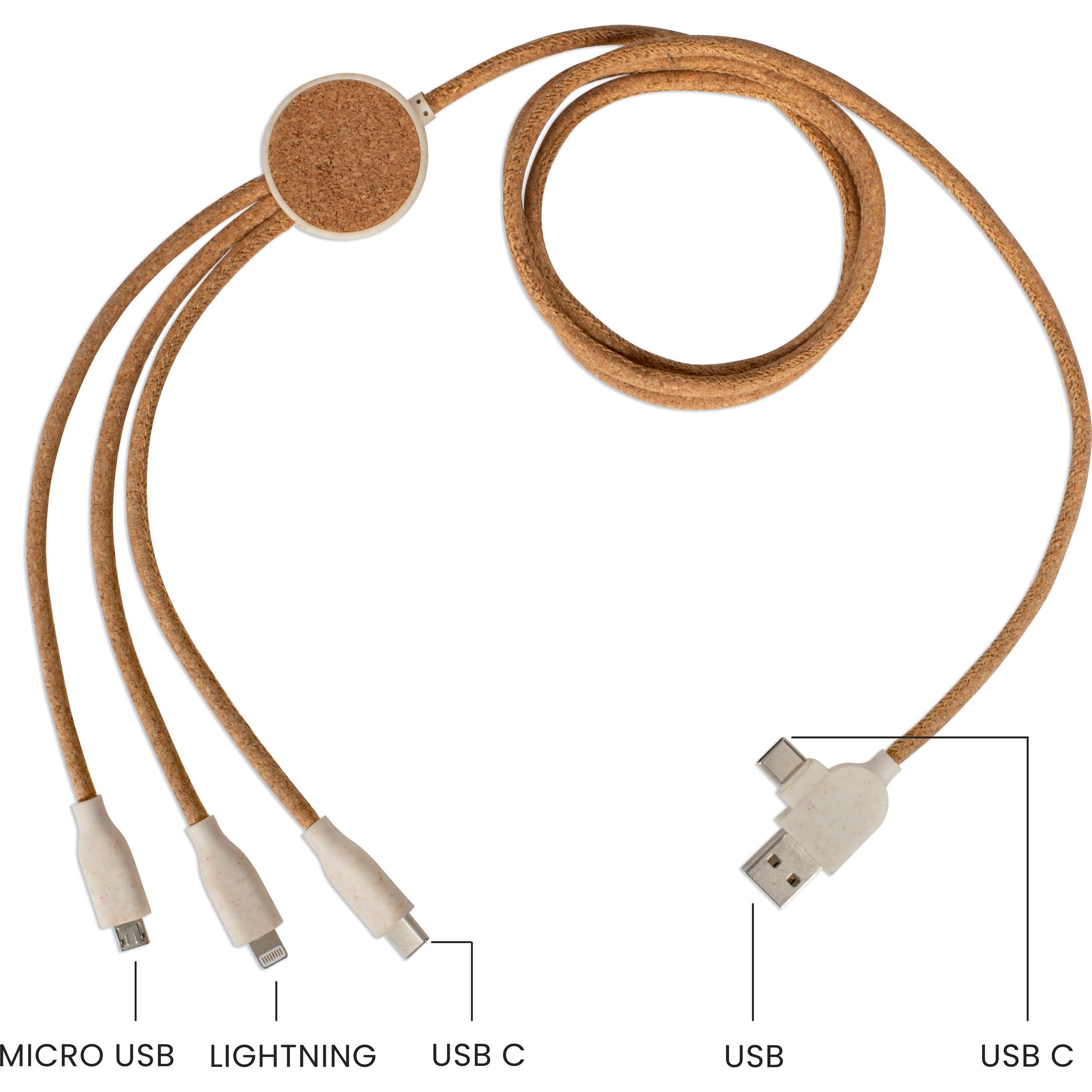 Thumbnail - Livoo Ladekabel mit mehreren Endstücken (1.20 m), USB Kabel