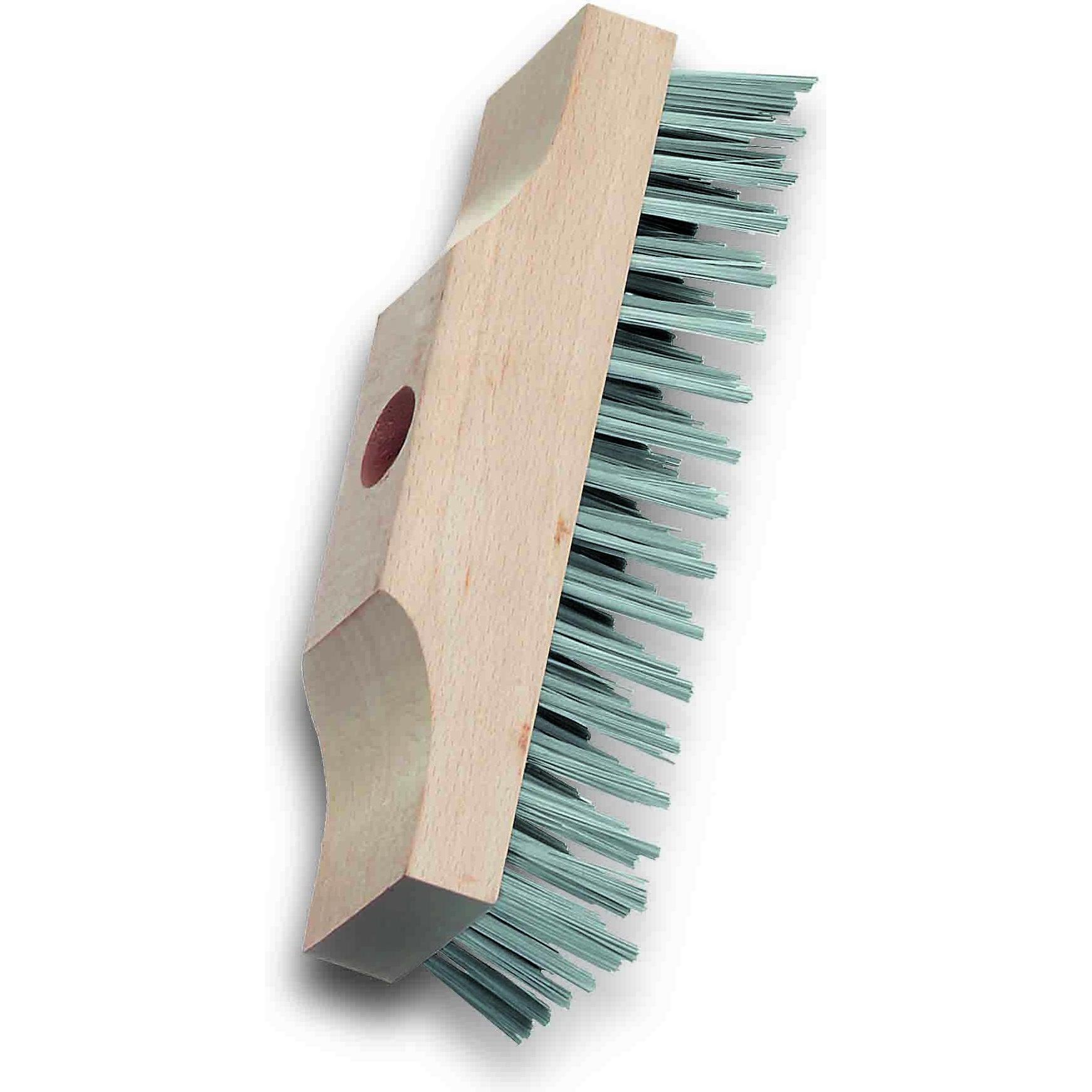 Lessmann Schrubber ohne Stiel Breite 6 cm / Länge 22 cm, Stahldraht glatt, Reinigungsutensil