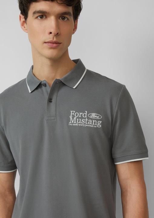 Produktbild S.Oliver Polo-Shirt Poloshirt aus Piqué mit Stickerei und Ford®-Artwork (L)