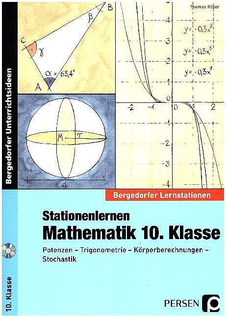 Produktbild Stationenlernen Mathematik 10. Klasse (Deutsch, Thomas Röser, 2016)