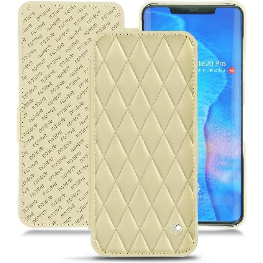 Noreve Lederschutzhülle horizontal (Huawei Mate 20 Pro), Smartphone Hülle, Beige
