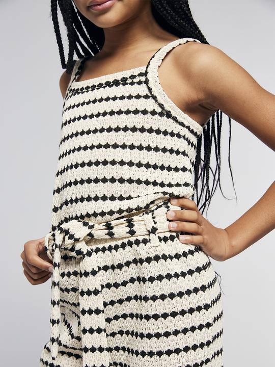 Actual product image Jonen Mädchen Top mit schmalen Träger aus Fantasiestrick (128)