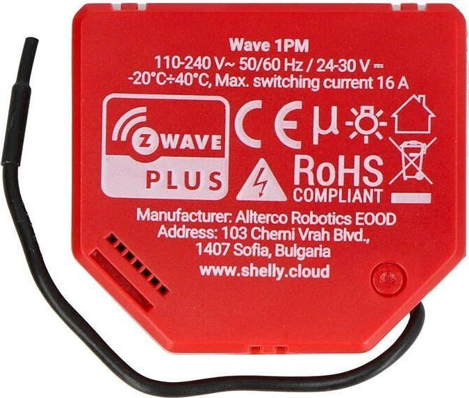 Actual product image Shelly Qubino Wave 1PM (Switch actuator)