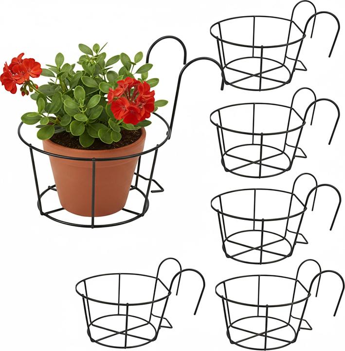 Relaxdays 6x Hängeblumentopf (20 cm)