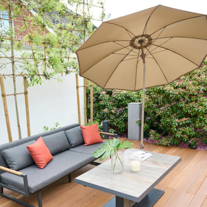 Produktbild Siena Garden Paolo Mittelstockschirmtaupe Ø 270 cm (2.70 m)