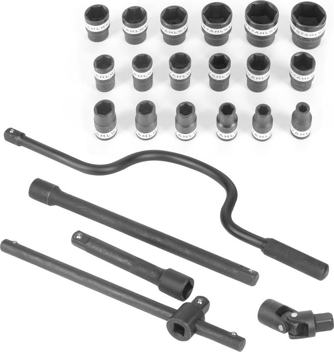 Produktbild Stahlwerk Steckschlüssel-Satz 24-teiliger Knarrenkasten mit 1/2" Umschaltknarre