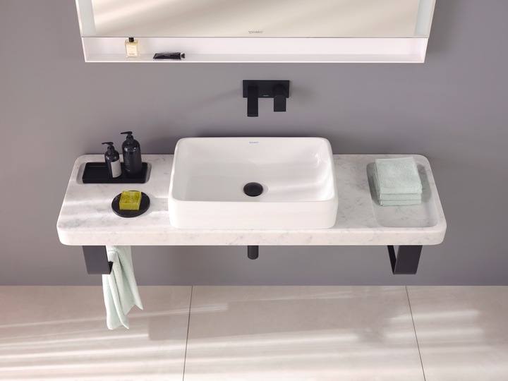 Productafbeelding Duravit Eéngreeps wastafelmengkraan Tulum inbouw, projectie 171mm zwart mat