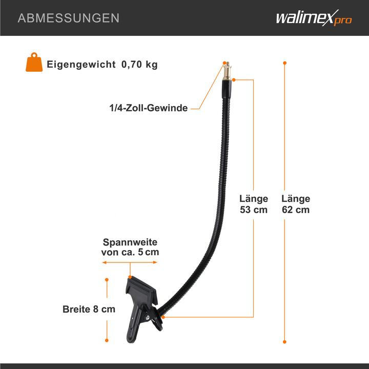 Immagine prodotto Walimex Collo d'oca con 1/4 di filo e clip