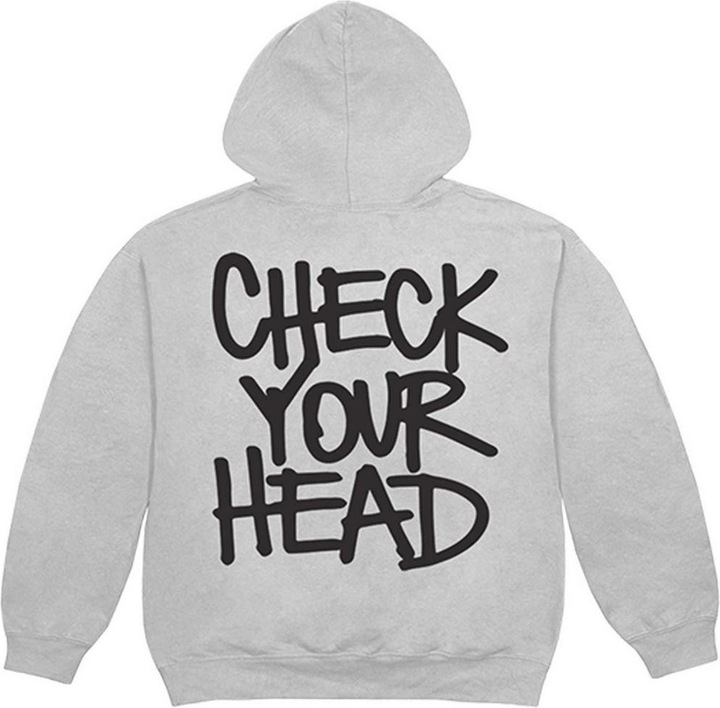 Actual product image Universal Textiles Unisex Adult Check Your Head Pullover Hoodie (M)