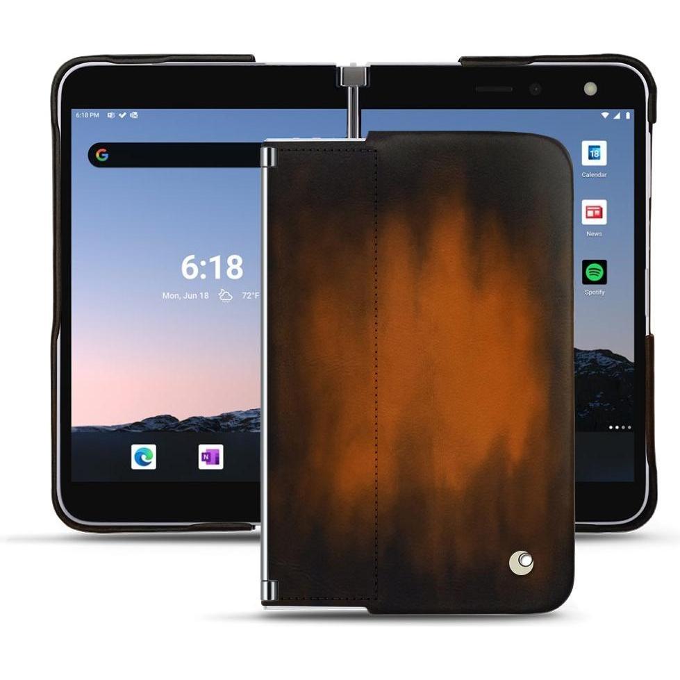 Noreve Lederschutzhülle (Microsoft Surface Duo 2), Smartphone Hülle, Braun