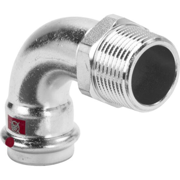 Thumbnail - Viega, Rohrverbindungstechnik, Prestabo Biegen 1/2 "x18 mm90 Grad aus unlegiertem StahlHülse / Nippel, SC-Kontur (Winkel...