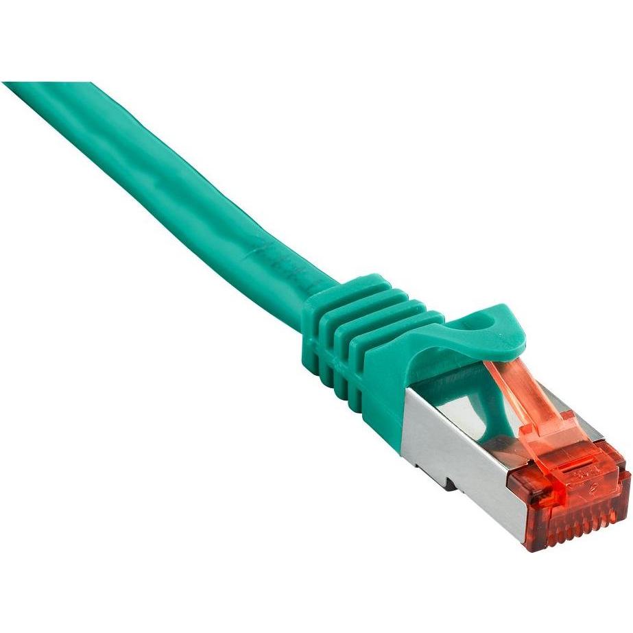 Thumbnail - 15x Good Connections RNS Patchkabel mit Rastnasenschutz, Cat. 6, S/FTP, PiMF, PVC, 250MHz, grün, 1m (S/FTP, CAT6, 1 m), ...