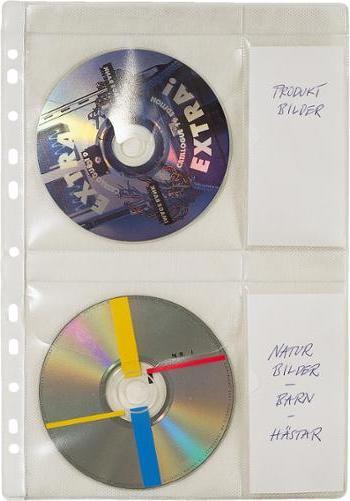 Produktbild Plast-Petter Ab CD-lommer til ringbind, plads til 4 CD'er, A4