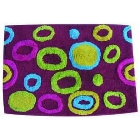 MSV, Badteppich, Tapis Coton Motif Ronds 40x 60 cm Marrron (40 x 60 cm)