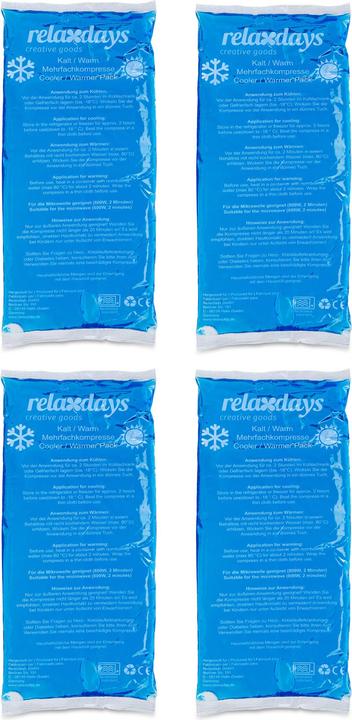 Valori nutrizionali e ingredienti Relaxdays 4x cuscinetto di raffreddamento (4 x, 410 g)