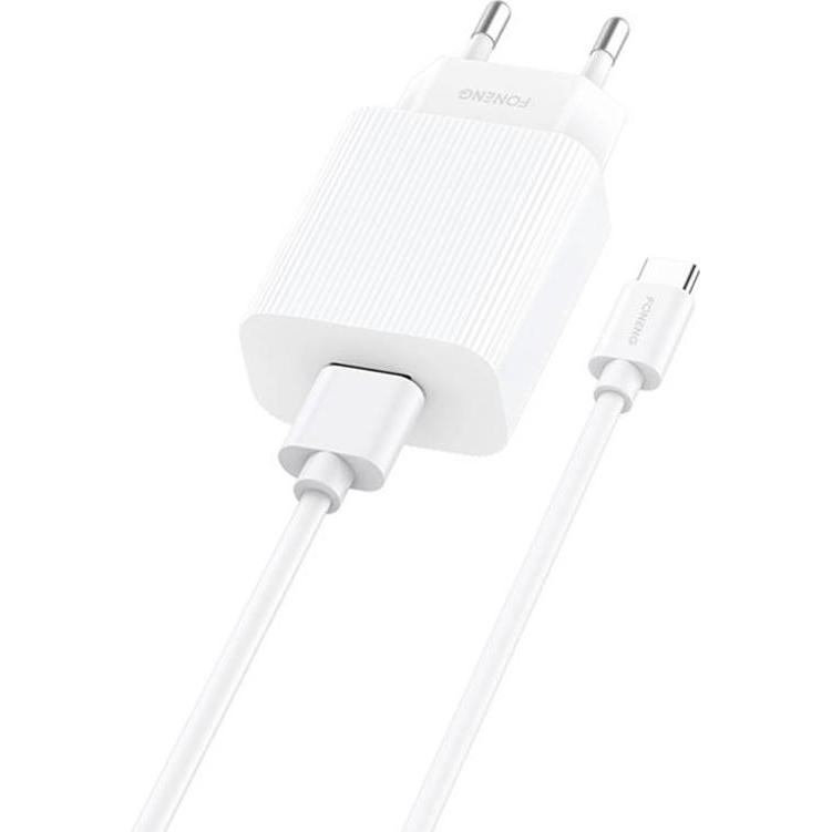 Foneng Charger EU28 Type-C (12 W), USB Ladegerät, Weiss