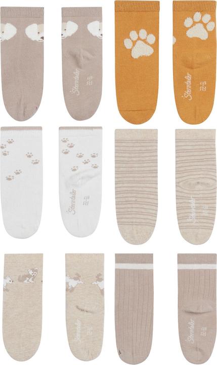 Actual product image Sterntaler Socken 6er Set Hund Natur Melange Gr. 23-26 (pack of 6, 23 - 26)