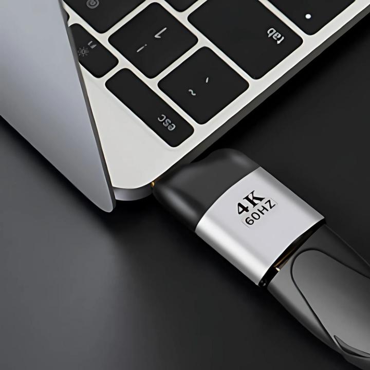 Produktbild Hermex USB-C zu HDMI Adapter Umwandler Konverter Transformer 4K UHD 60Hz m/w (USB Typ-C, HDMI, 4.20 cm)