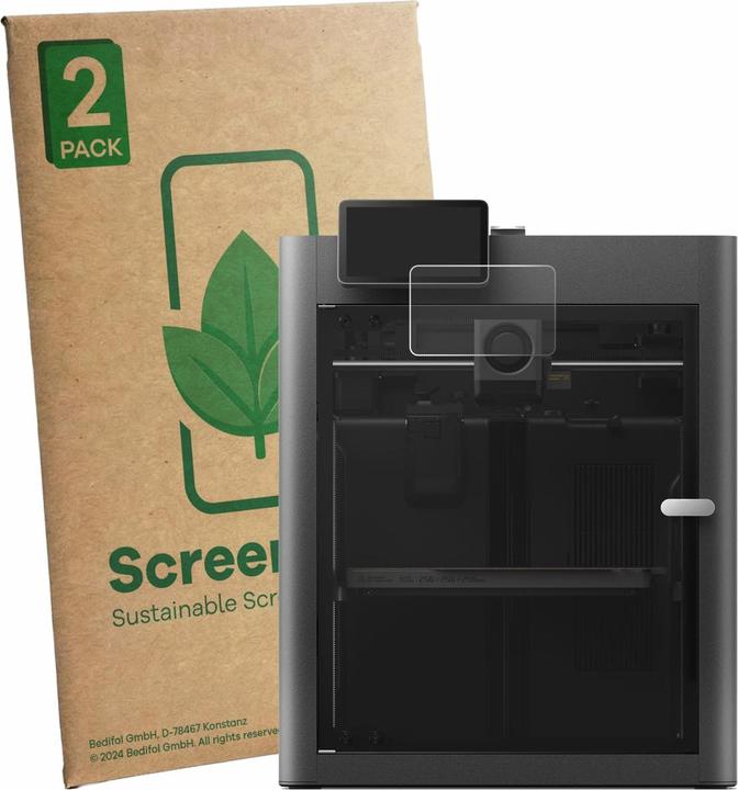 Produktbild ScreenLeaf Schutzfolie für Bambu Lab X2D nachhaltiger Displayschutz Display Schutz Folie Klar Transparent
