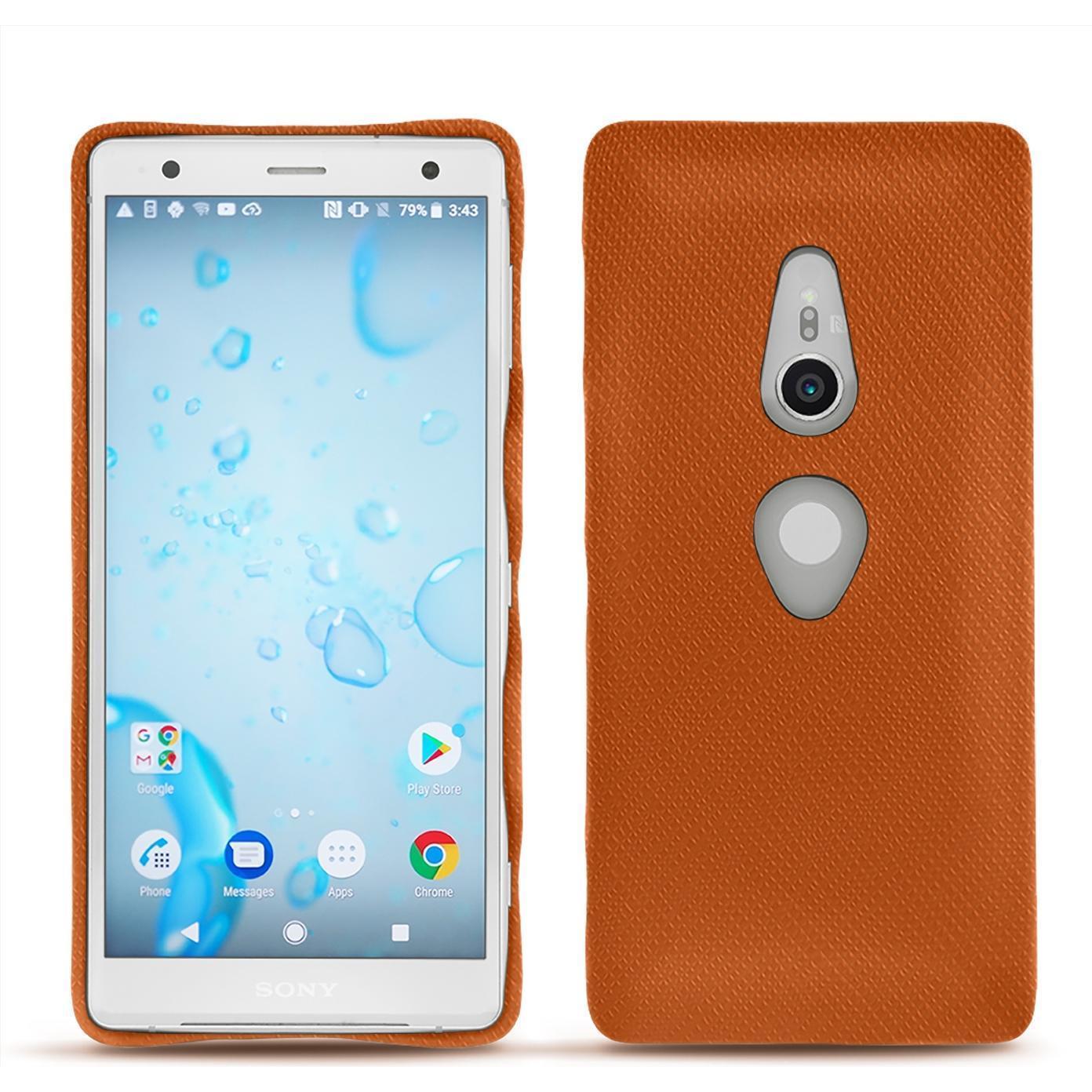 Thumbnail - Noreve Lederschutzhülle (Sony Xperia XZ2), Smartphone Hülle, Orange