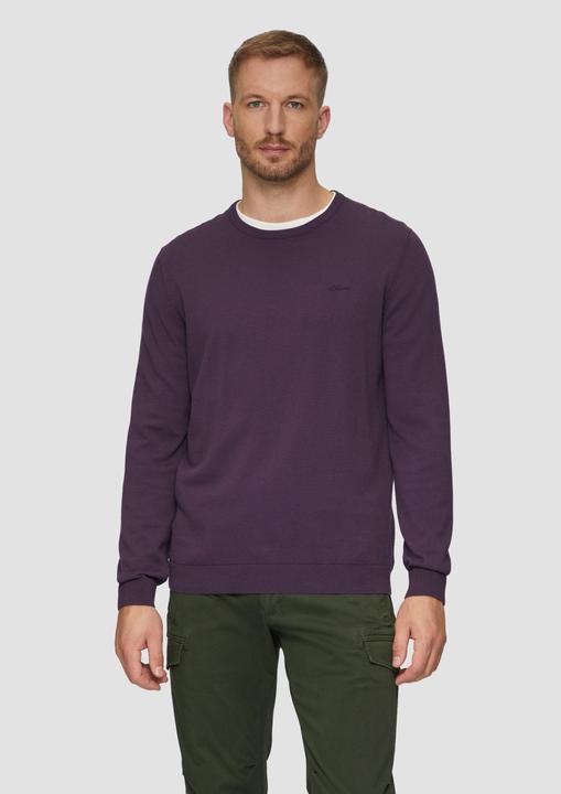 Produktbild S.Oliver Strickpullover Strickpullover mit Logo-Stickerei (M)
