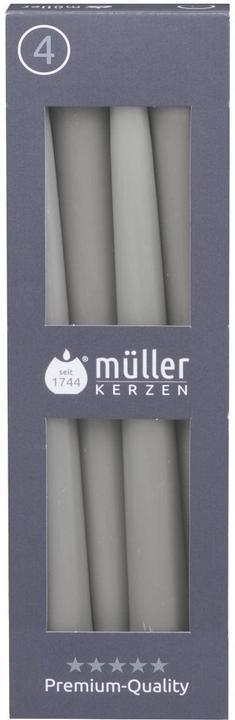 Actual product image müller Kerzen Etoile candle 24.5 x 2.2 cm, Grey, 4 pieces (4 pcs.)