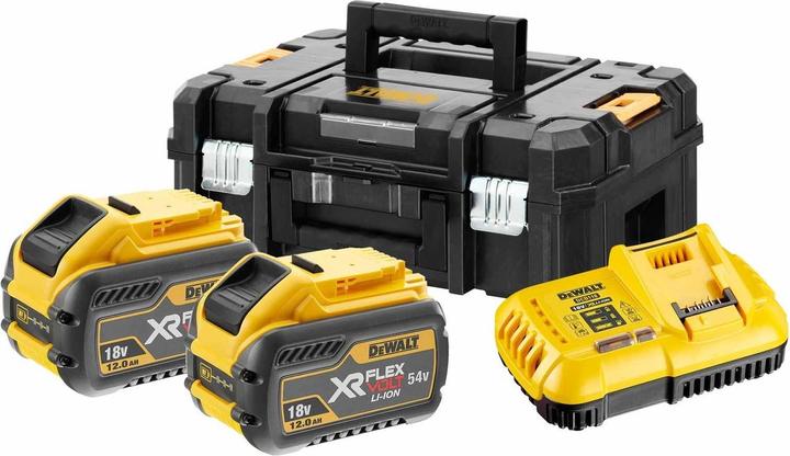 1x T STAK-Box II, 1x DCB118 quick charger, 2x DCB548 XR Flexvolt 54 Volt / 216 Wh Li-Ion batteries
