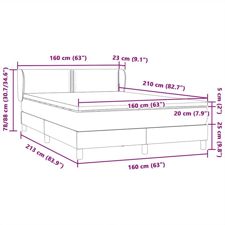Produktbild vidaXL Boxspringbett (160 x 210 cm)