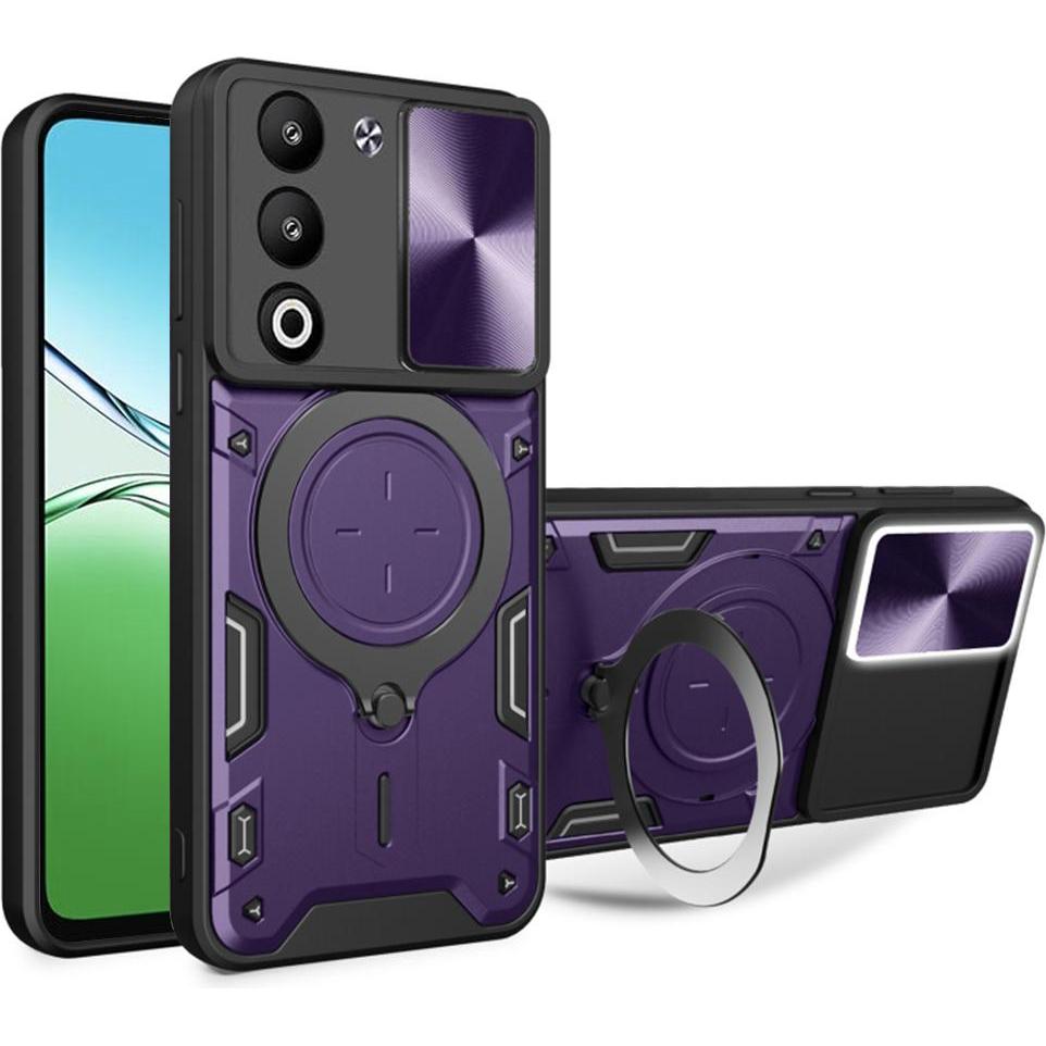 Techsuit - CamGuard Pro - Oppo A5 4G - Purple (Oppo Reno 5 4G), Cover smartphone, Viola