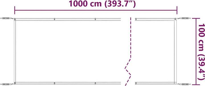 Produktbild vidaXL Senkrechtmarkise (1 m)
