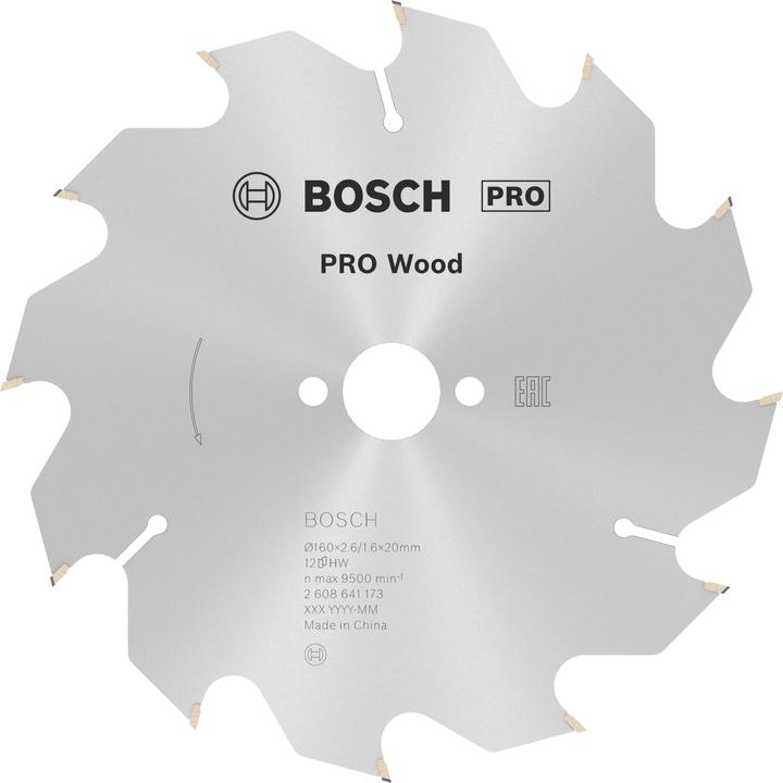 Actual product image Bosch Professional Zubehör PRO Wood circular saw blade, 160 x 2.6 x 20 mm